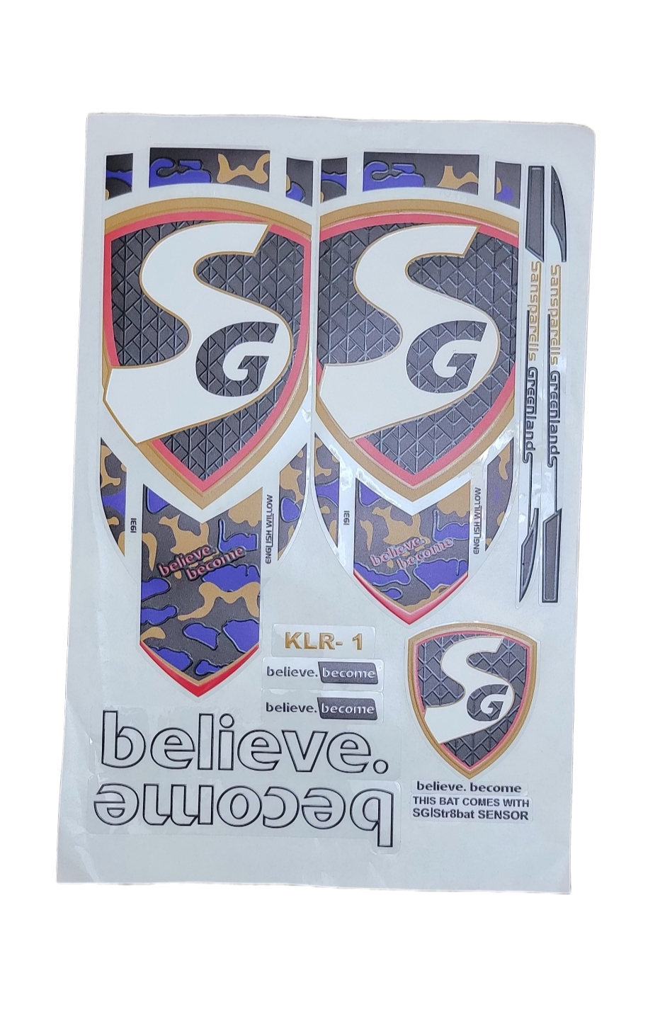 SG Bat Sticker Embossed Stickers