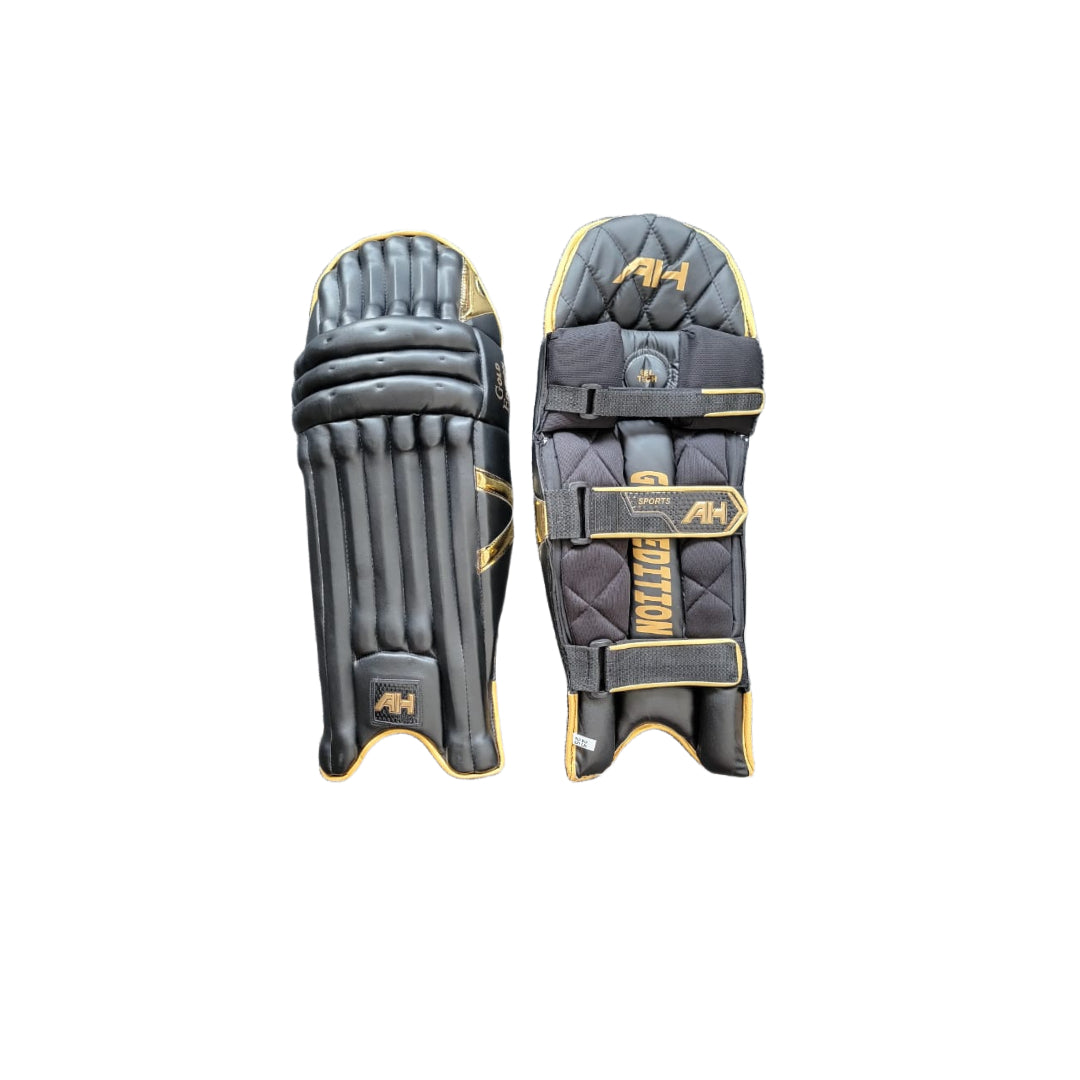 Premium Black Batting Pads – Men’s Cricket Leg Guard (RH)