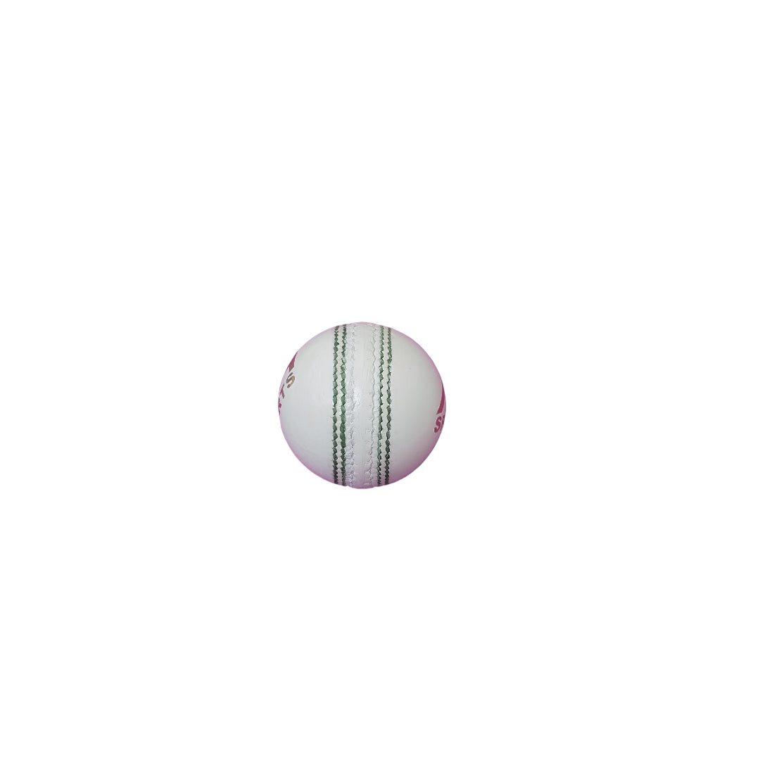 White Leather Cricket Ball – Professional Match Quality