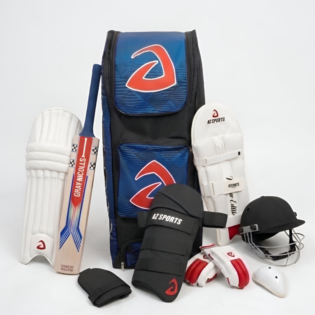 Adult Cricket Kit – Full Set with Bat, Pads, Gloves, Helmet & Accessories