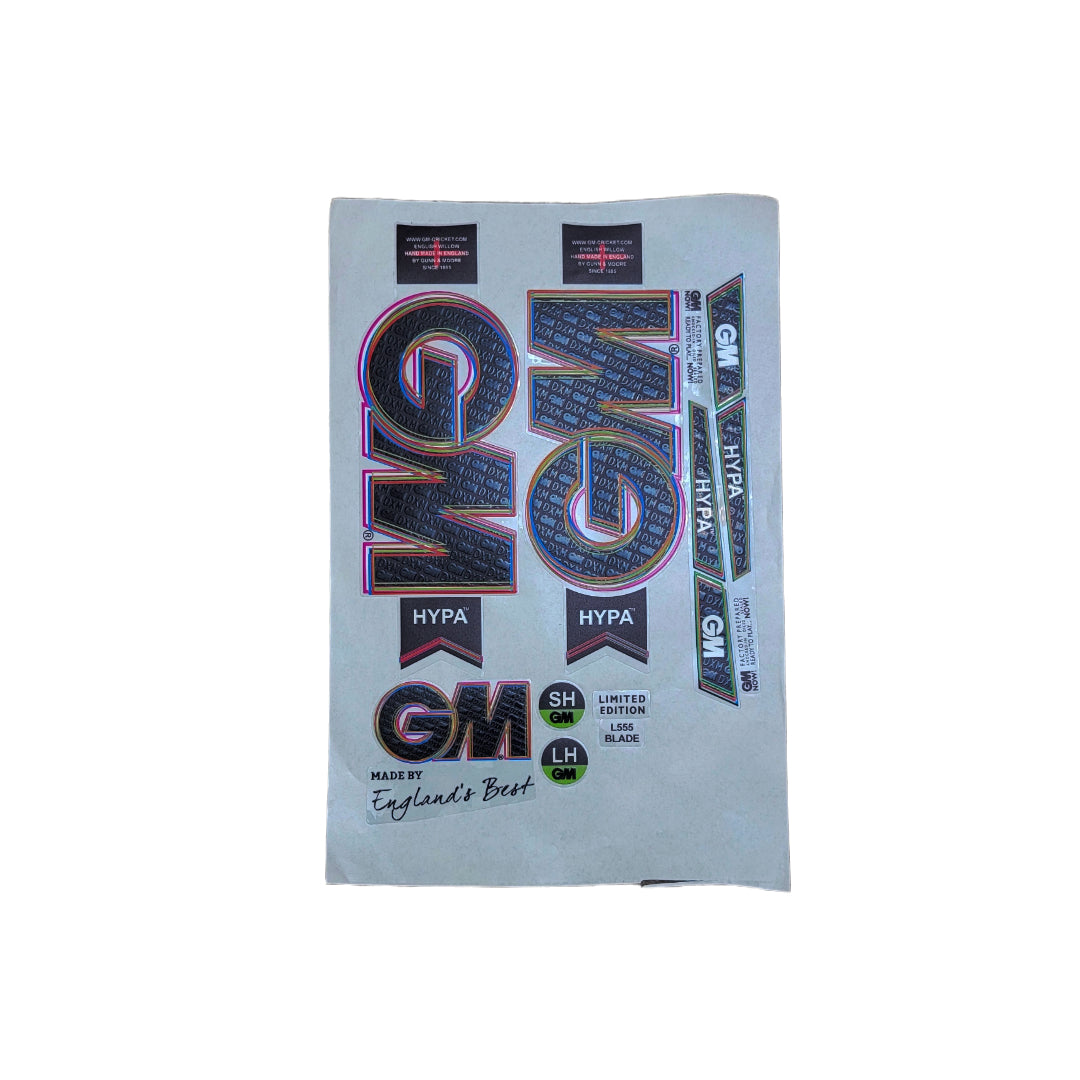 GM Cricket Bat Stickers – Premium Replacement Decals