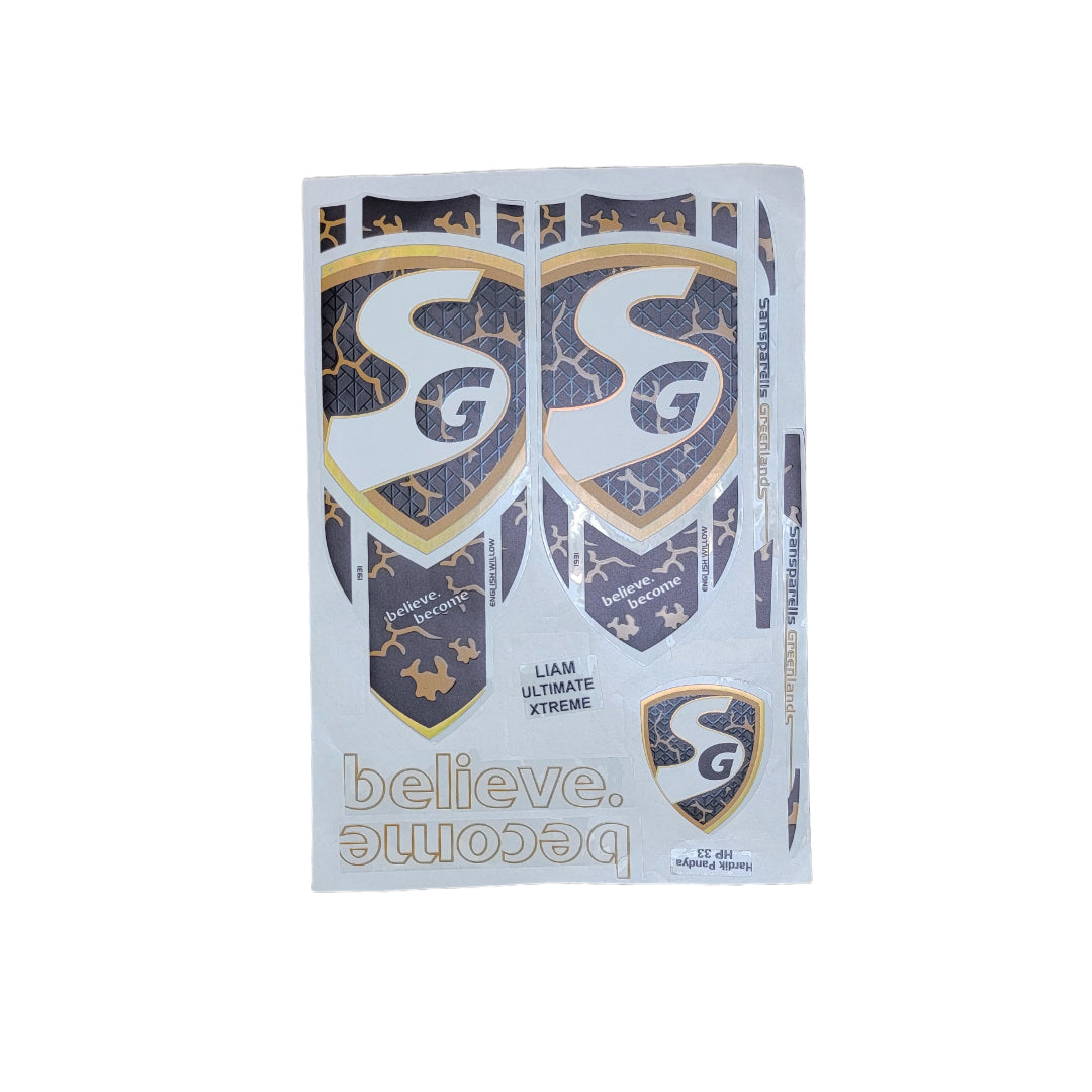 SG Bat Sticker Embossed Stickers