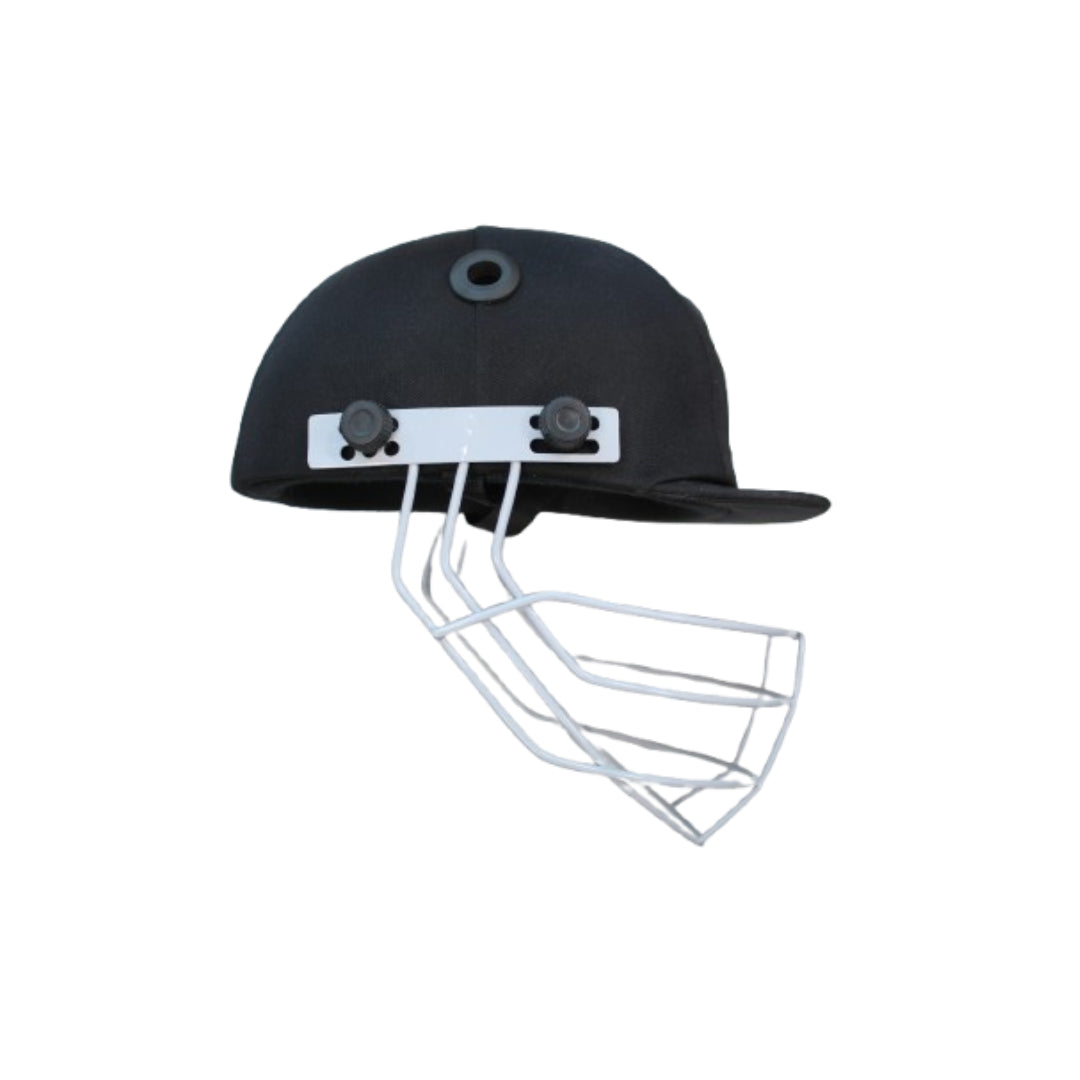 Black Cricket Helmet with Adjustable Grill