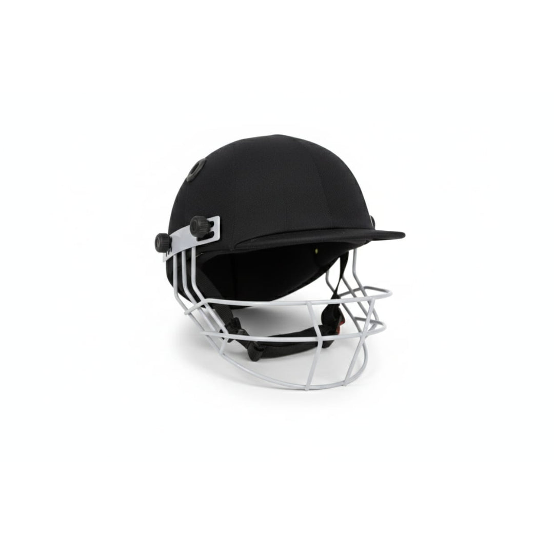 Black Cricket Helmet with Adjustable Grill